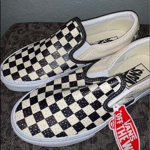 Confetti checkered vans